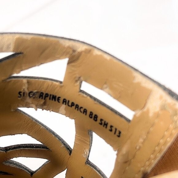 Earth | Women's  Slip on Leather Wedge Sandals Size 8 - Picture 12 of 14